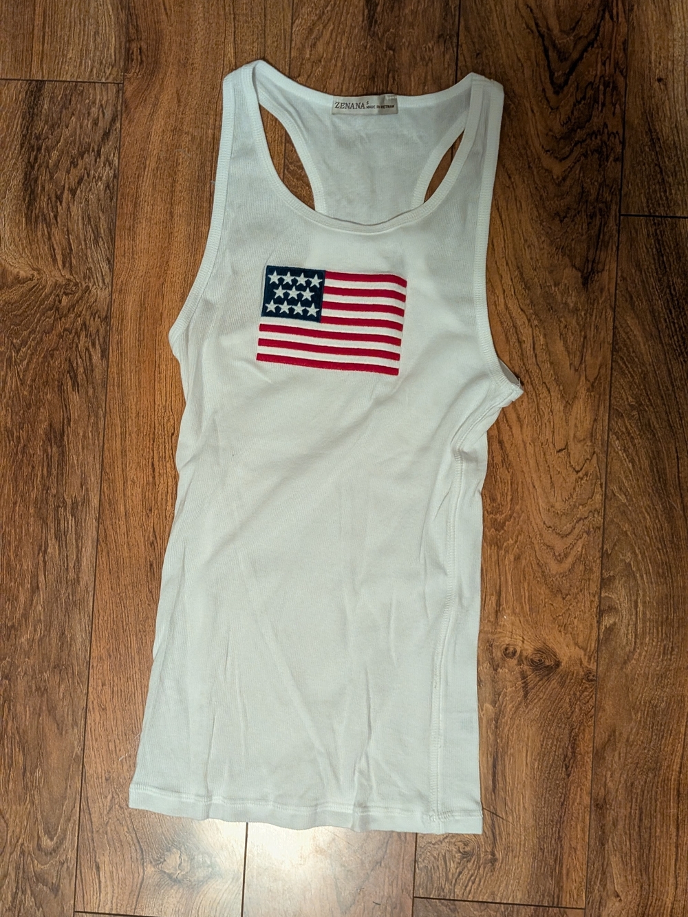 Zenana Outfitters White Ribbed Tank Top